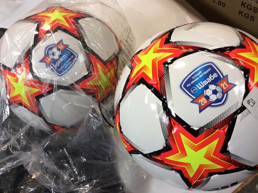 Полноцветное нанесение логотипа на футбольный мяч