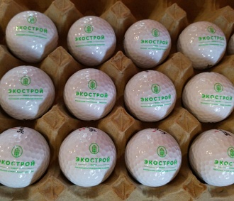 Мячи для гольфа с логотипом. Нанесение методом тампопечати.