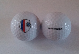 Мячи для гольфа с нанесением логотипа с двух сторон.