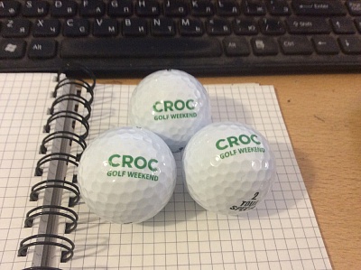 Мячи для гольфа с нанесением в один цвет по макету заказчика