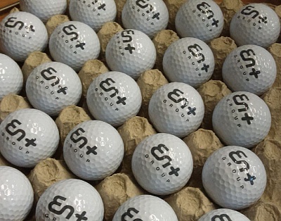 Мячи для гольфа с нанесением логотипа тампопечатью.