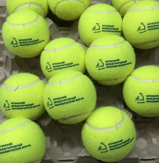Нанесение логотипов и надписей на мячики для игры в большой теннис
